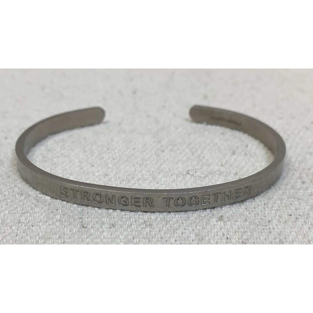 Mantraband Stronger Together Bangle - Silver